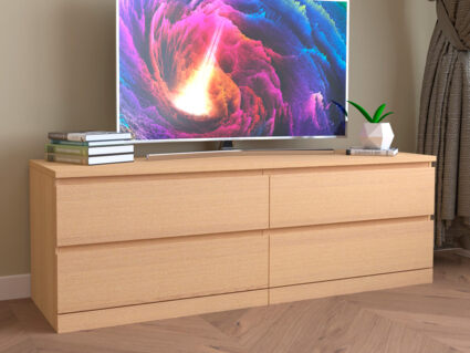 Комод Гуд Лакк Варма Прайм 4Д беленый дуб