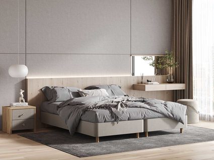 Кровать Сонум Tatami Экокожа Белая