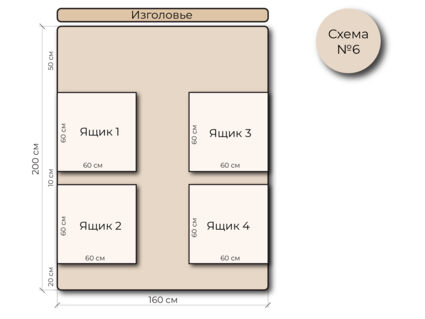 Кровать Mr.Mattress Site Box экокожа White 200х190