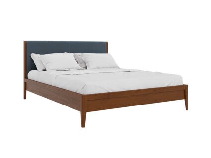 Кровать Rivi Ruby Wood Орех светлый/Рогожка Step 7 253