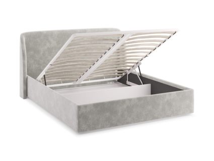 Кровать Сонум Nicole Рогожка Деним (с подъемным механизмом)