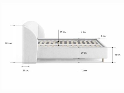 Кровать Сонум Valencia Кашемир Горчичный (с подъемным механизмом) 200х190
