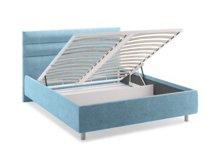 Кровать Сонум Linda Микровелюр Светло-серый (с подъемным механизмом) 120х190