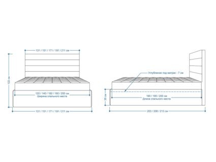 Кровать Lonax Кармела велюр Dolly-3 (с подъемным механизмом) 160х190