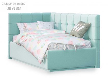 Кровать Nuvola Sabina угловая Velutto 14 (с подъемным механизмом) 180х190