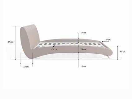 Кровать Сонум Verona Экокожа Белая 140х200