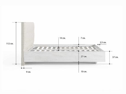 Кровать Сонум Vena Ясмунд + Кашемир Бежевый 80х190