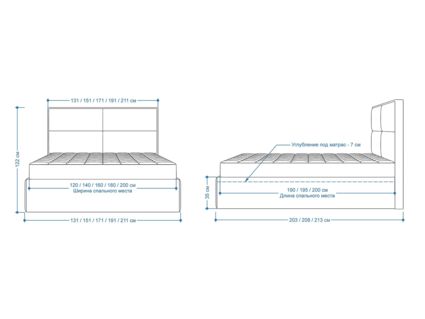 Кровать Lonax Марселла велюр Dolly-2 200х190