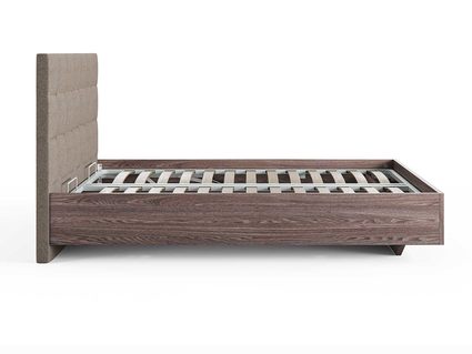 Кровать Сонум Luiza Ясень Анкор + Рогожка Песочная 90х190