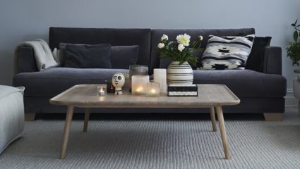 Диван Фиеста Мебель Марсель велюр Vivaldi 07 серый Длина 220 см