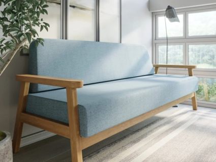 Диван Арско Флори трехместный голубой Длина 194 см