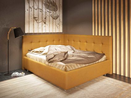 Кровать Nuvola Sabina угловая Velutto 14 90х190