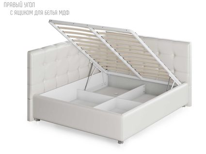 Кровать Nuvola Sabina угловая Velutto 14 (с подъемным механизмом) 180х190