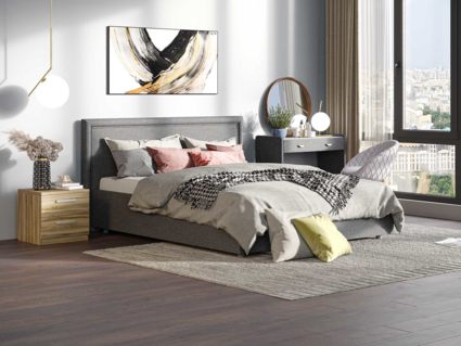 Кровать Сонум Bergamo Кашемир Бежевый (с подъемным механизмом) 180х200