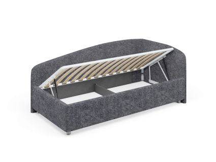 Кровать Сонум Paola Замша Горчица (с подъемным механизмом) 80х180