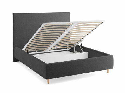 Кровать Сонум Eveline Микровелюр Кремовый (с подъемным механизмом)