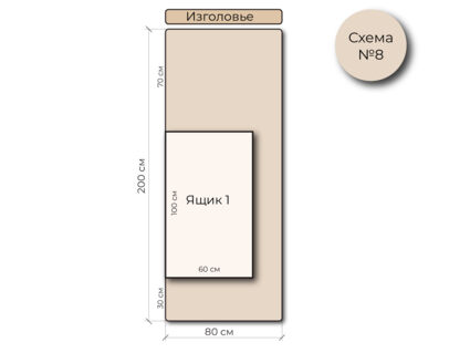 Кровать Mr.Mattress Site Box экокожа White 200х190