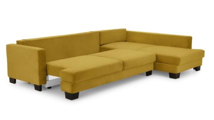 Диван Фиеста Мебель Марсель угловой (большой) велюр Boska 09 горчичный Длина 309 см