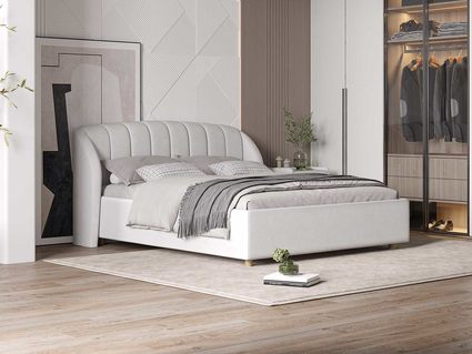 Кровать Сонум Valencia Экокожа Белый (с подъемным механизмом) 120х190