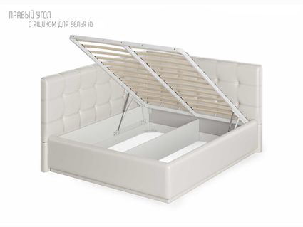 Кровать Nuvola Sabina угловая Velutto 14 (с подъемным механизмом) 180х190