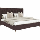Кровать Beautyson Rebecca велюр Formula 238 коричневый 140х190