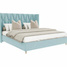 Кровать Beautyson Rebecca велюр Formula 692 голубой (с подъемным механизмом) 120х190